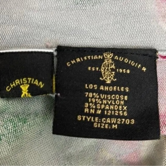 Christian Audigier grey top women’s size medium - Picture 7 of 8